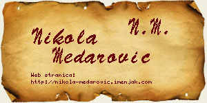 Nikola Medarović vizit kartica